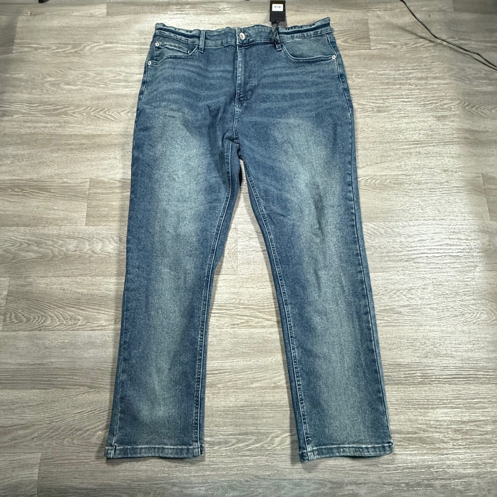Weatherproof Vintage 1948 Selects Mens Straight Fit Jeans Mineral Blue 38x30